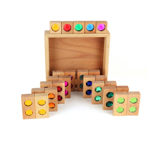 Creative Play: Bauspiel Small Colour Track with a View 25pcs Wooden Toys Building Blocks